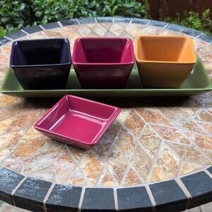 The Pampered Chef Simple Additions Serving Bowl 7 Piece Set With Tray